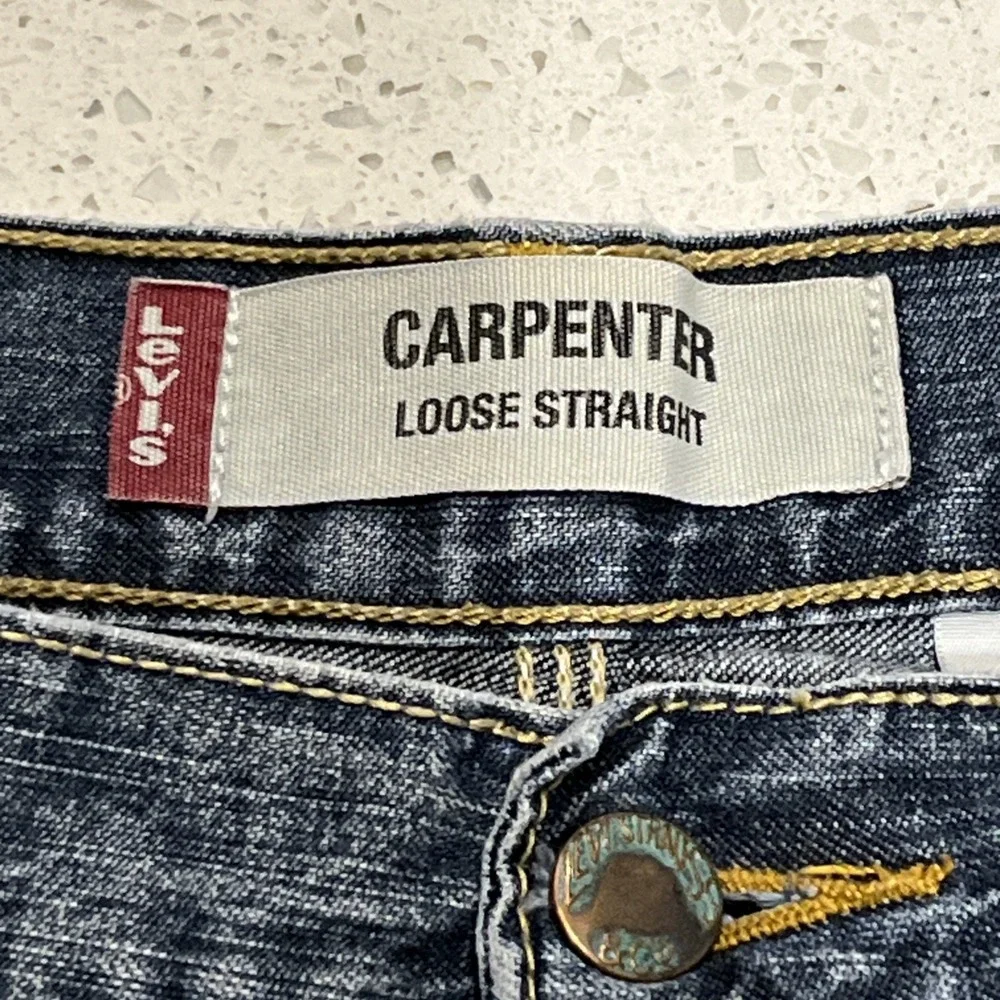 Vintage Y2K‎ levis carpenter Loose Straight size 38/32 Actual 38/31 8-2004
